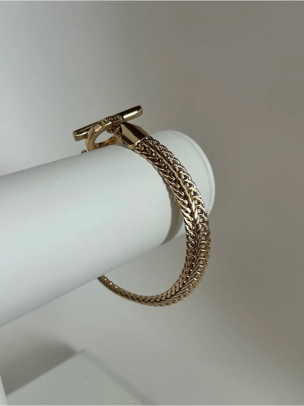 Anne Klein Gold-Tone Braided Toggle Bracelet - Women Jewelry